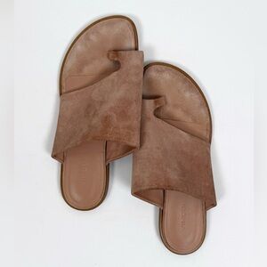 Vince Edris blush suede slide sandals  size 8.5